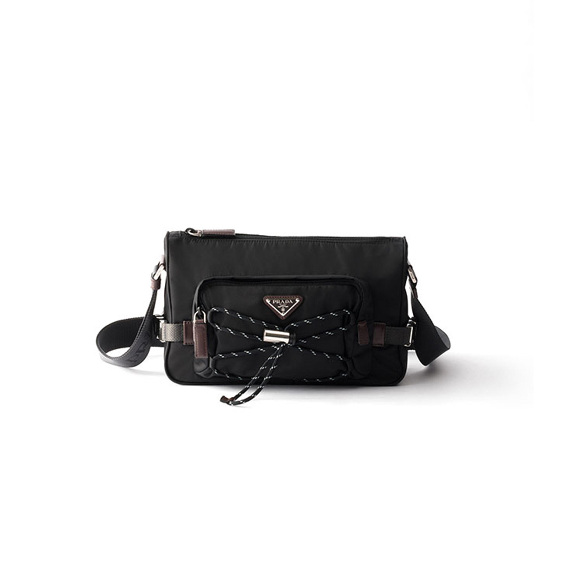 PRADA SPEEDROCK RE-NYLON AND LEATHER SHOULDER BAG 2VH192 (28*17.5*10cm)